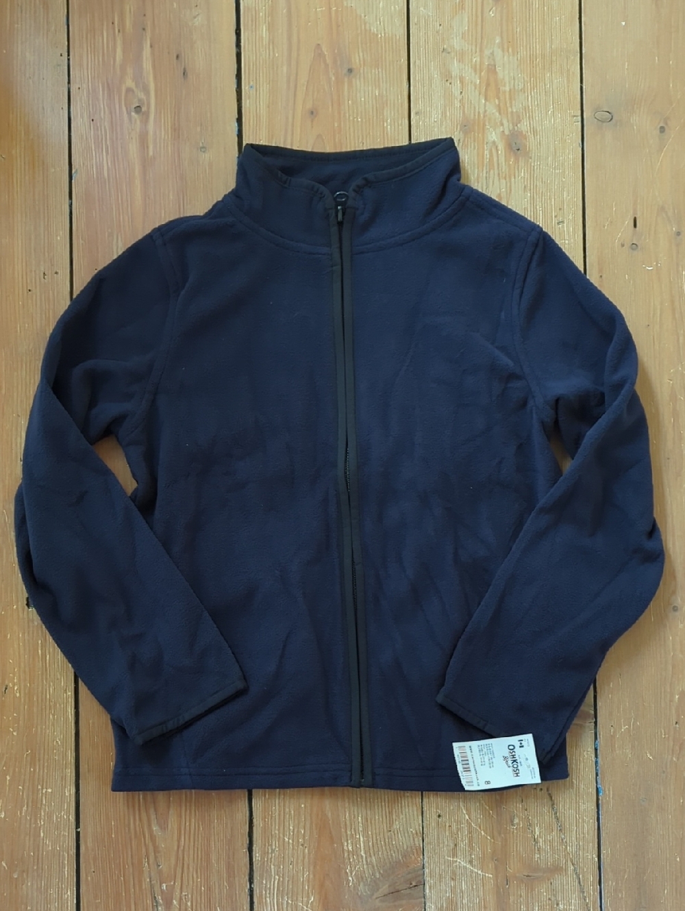 262-**NWT**OshKosh B'gosh Navy Full-Zip Kids Fleece Jacket